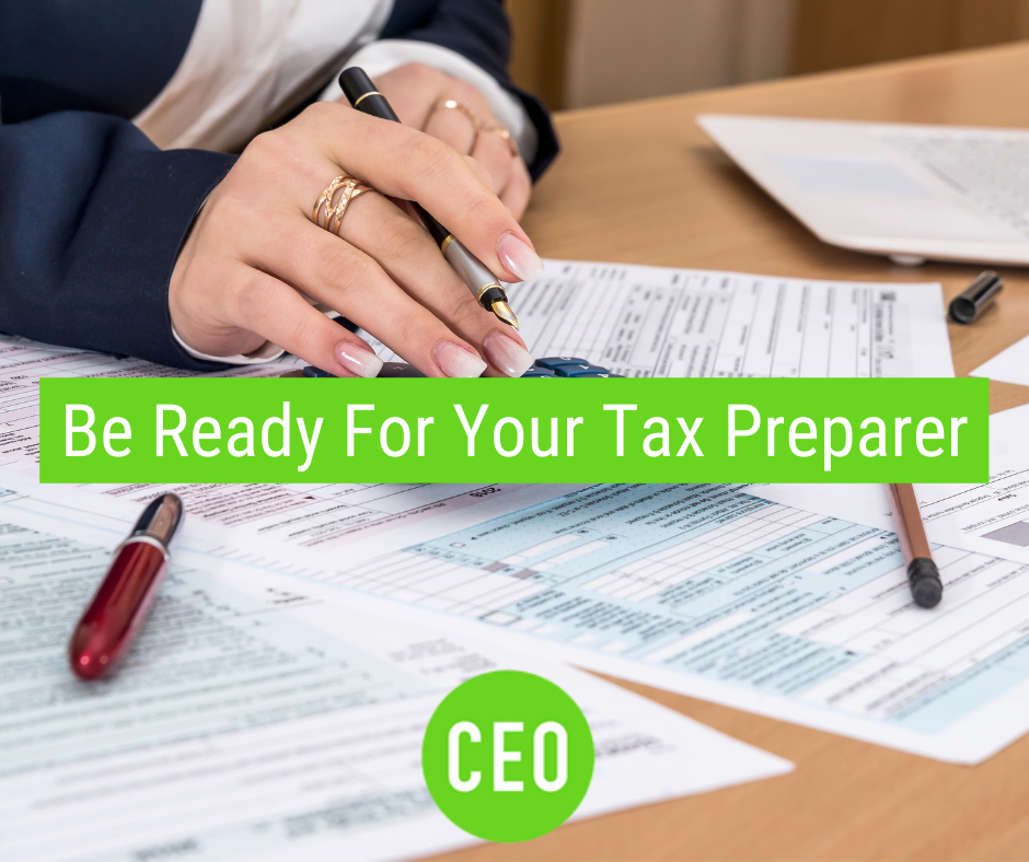 Four Tips to Get Ready for Your Tax Preparer